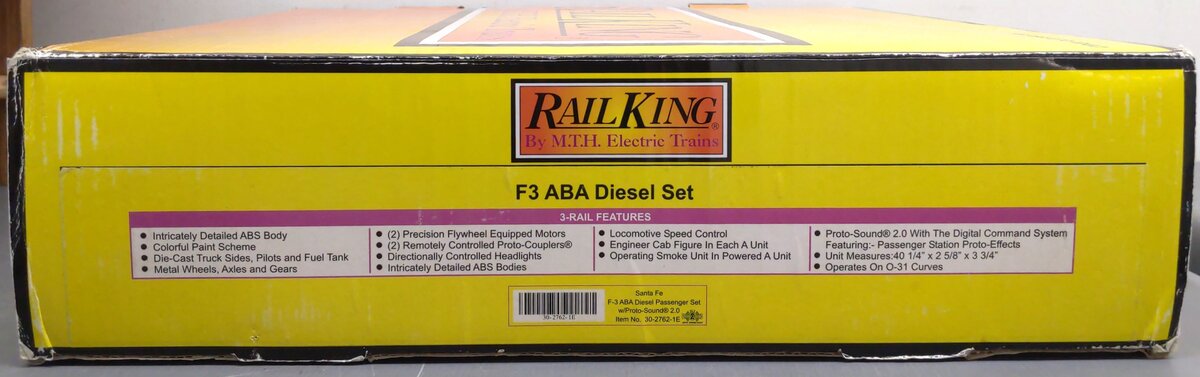 MTH 30-2762-1 O Gauge Santa Fe F-3 ABA Diesel Set w/PS 2.0 EX/Box