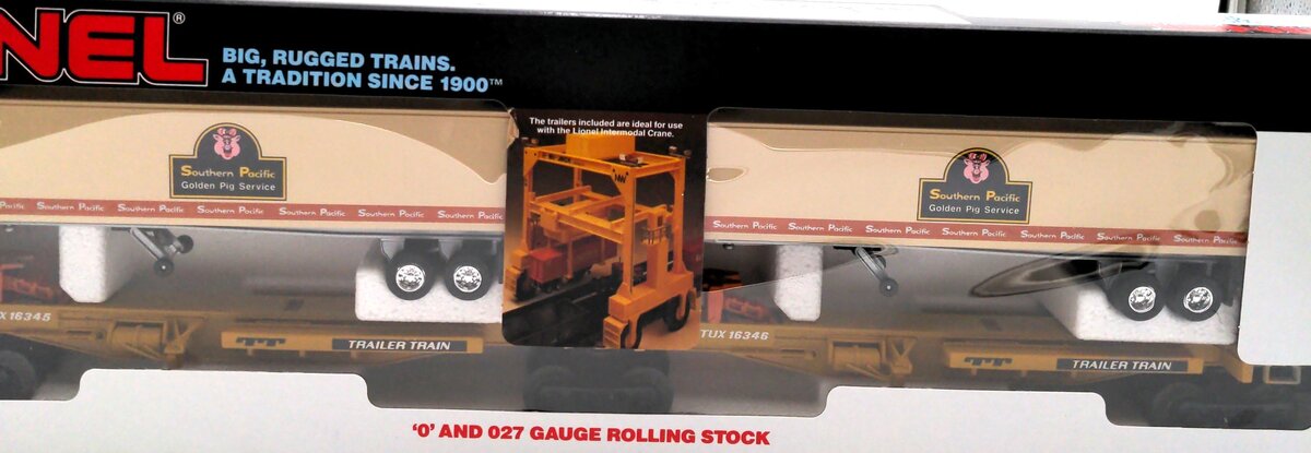 Lionel 6-16345 Southern Pacific TTUX Flatcar W/ Trailers NIB
