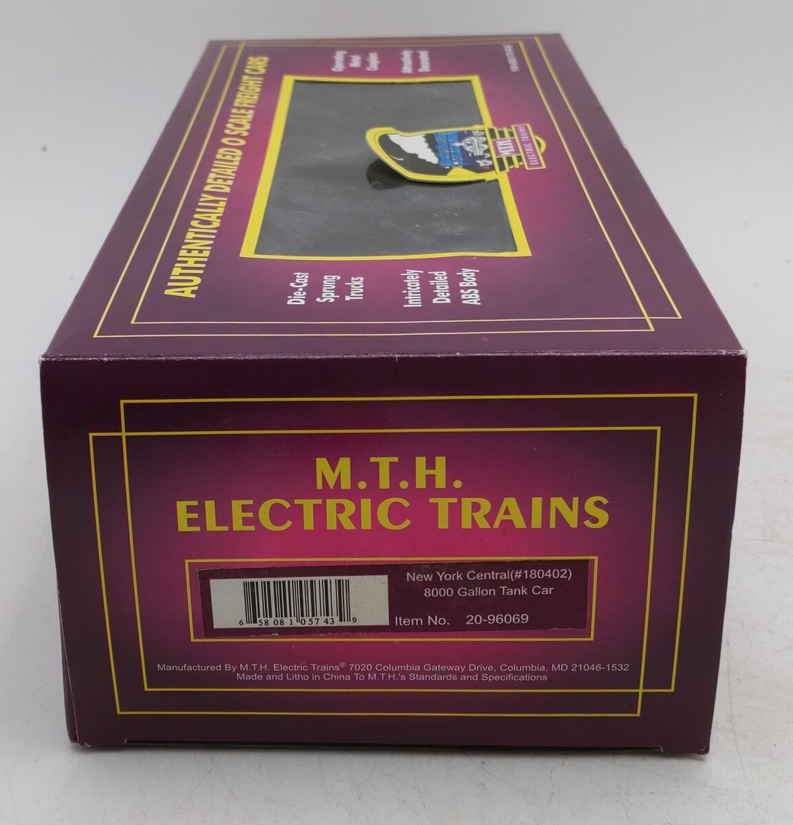 MTH 20-96069 O NYC 8000 Gallon Tank Car #180402 EX/Box