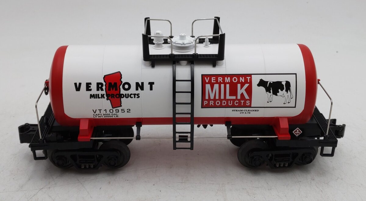MTH 20-96067 O Gauge Vermont Milk 8000 Gallon Tank Car #19052 LN/Box