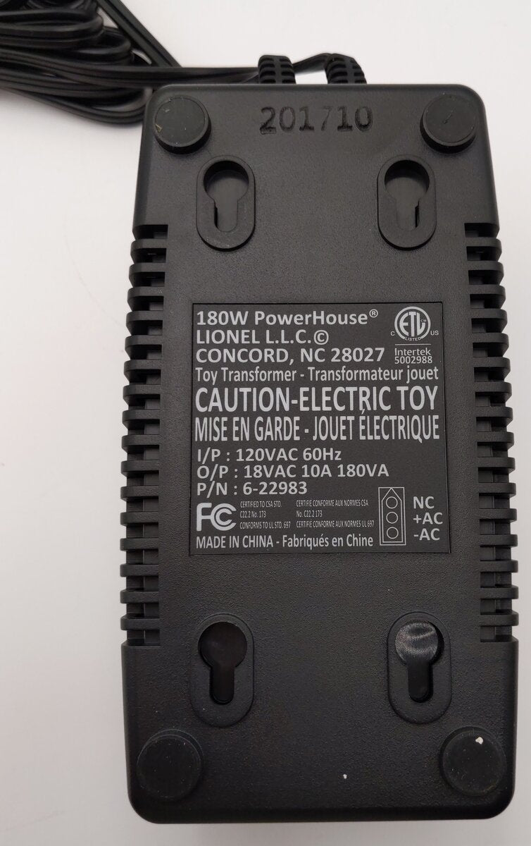 Lionel 6-85226 O 180W New Powerhouse Watt 10A Power Supply LN/Box