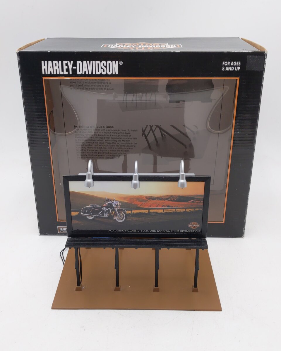 MTH 30-90212 Harley Davidson Lighted Billboard LN/Box