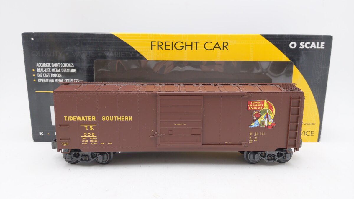 K-Line K761-80163 Tidewater Southern Boxcar #506 (Western Depot Exclusive) LN/Box