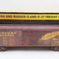 MTH 30-7444 O Gauge Custom Weathered Western Pacific Boxcar #20807 VG/Box