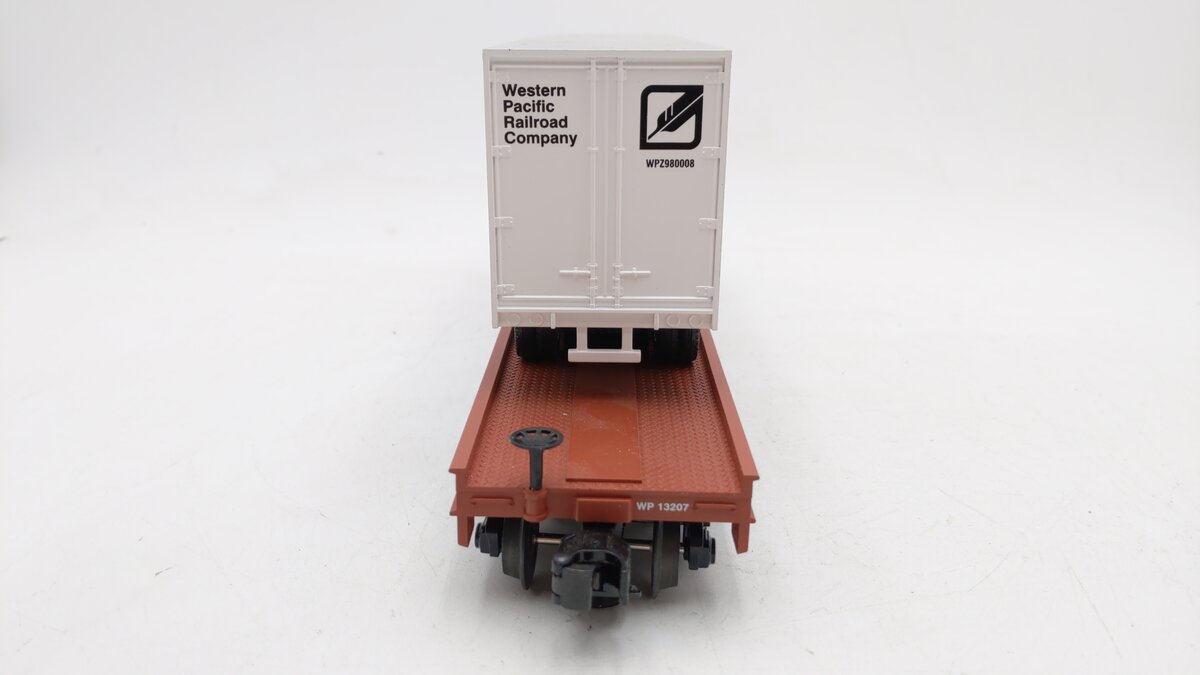 MTH 20-98156 O Gauge Western Pacific Flatcar w/40' Trailer #13207 EX/Box