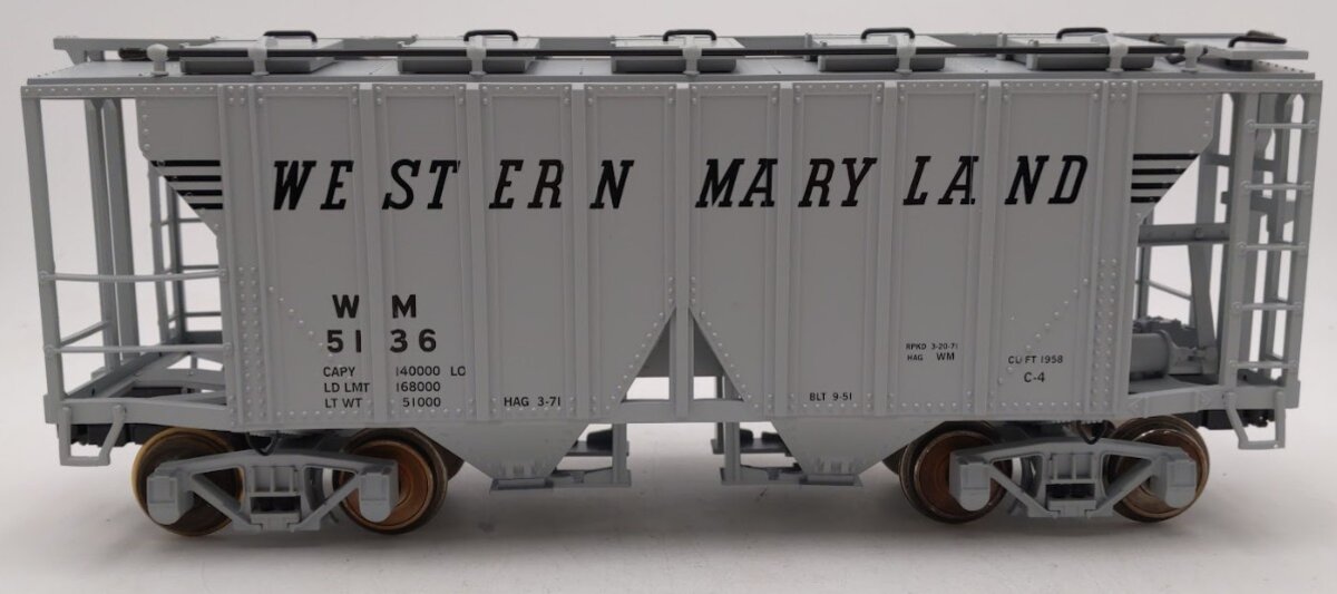 Aristo-Craft ART41298X G Gauge WM 2-Bay Covered Hopper Car #5136 (Metal Wheels) EX/Box