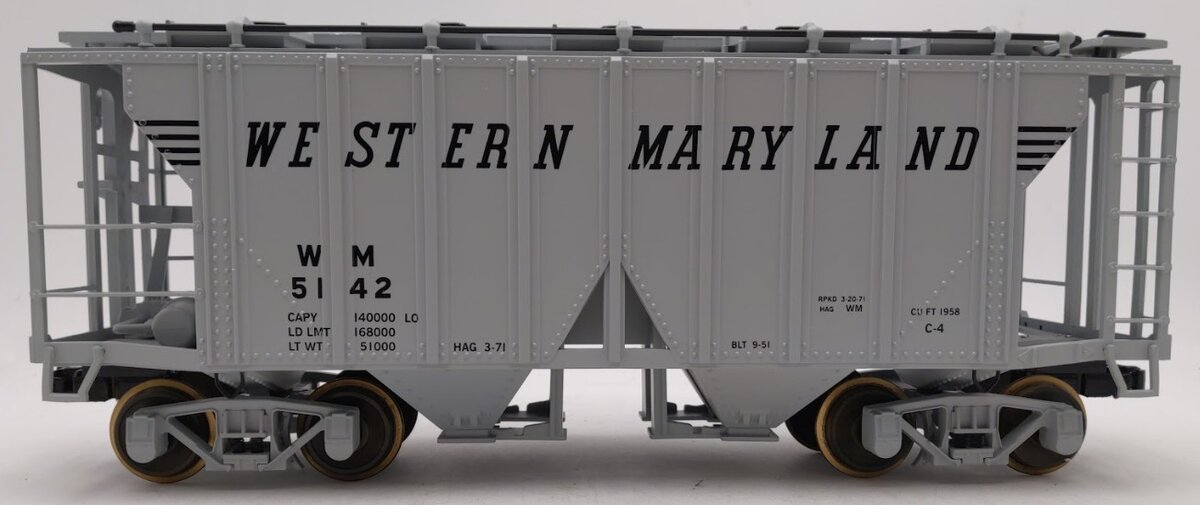 Aristo-Craft ART41298X G Gauge WM 2-Bay Covered Hopper Car #5142 (Metal Wheels) EX/Box