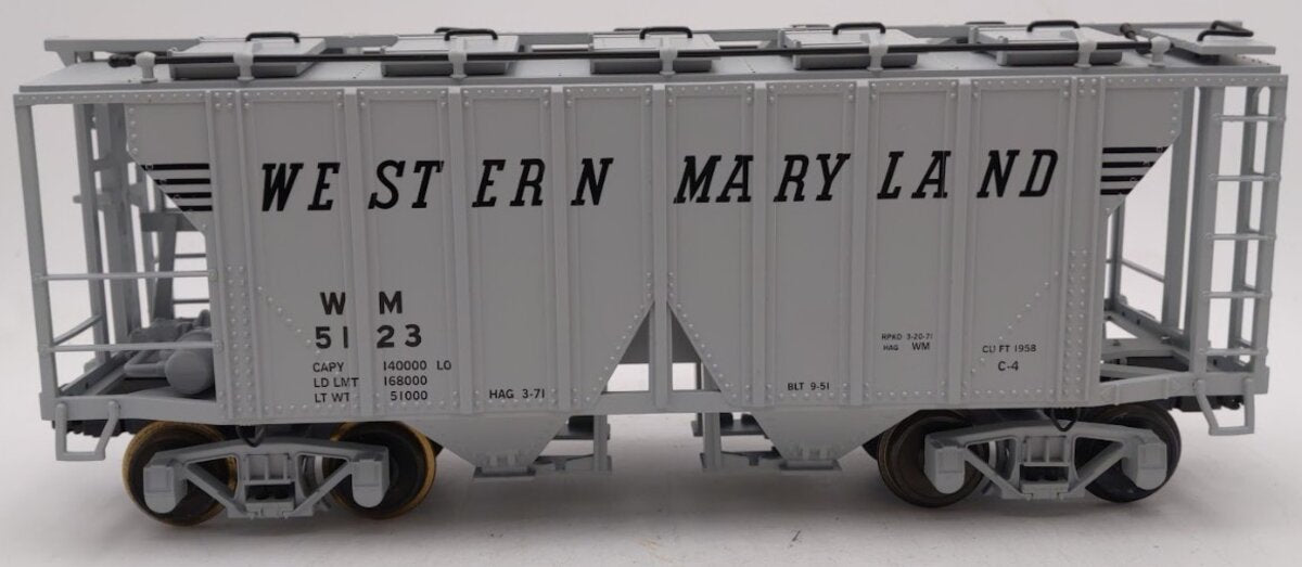 Aristo-Craft ART41298X G Gauge WM 2-Bay Covered Hopper Car #5123 (Metal Wheels) EX/Box
