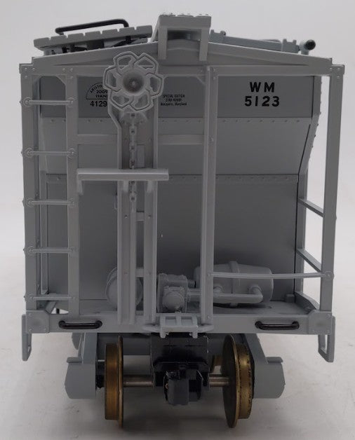 Aristo-Craft ART41298X G Gauge WM 2-Bay Covered Hopper Car #5123 (Metal Wheels) EX/Box