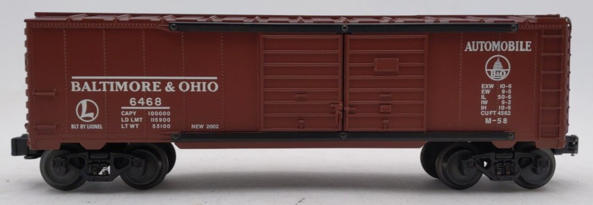 Lionel 6-39229 O Gauge Baltimore and Ohio Double Door Boxcar #6468 EX/Box