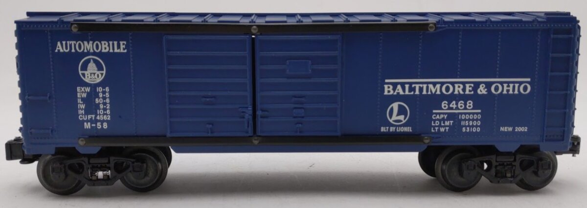 Lionel 6-39228 O Gauge Baltimore & Ohio Automobile Boxcar #6468 EX/Box