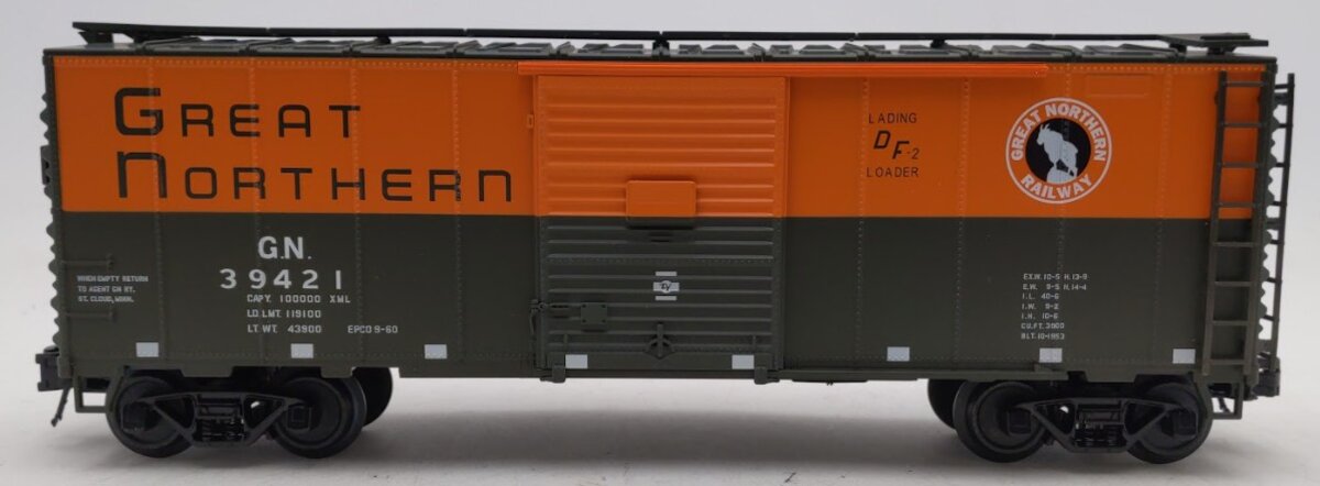 Atlas 0513-2 O Gauge Great Northern 40' Sliding Door Boxcar #39421 (3 Rail) EX/Box