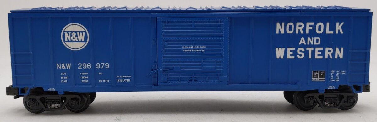 MTH 30-7478 Norfolk & Western 50‘ Single Door Modern Boxcar #296979 LN/Box