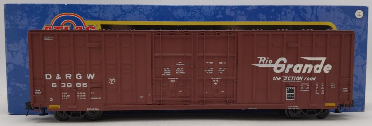 Atlas 8624-1 O Gauge Rio Grande 60' Berwick Hy-Cube Box Car #63886 (3Rail) EX/Box