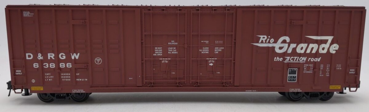 Atlas 8624-1 O Gauge Rio Grande 60' Berwick Hy-Cube Box Car #63886 (3Rail) EX/Box