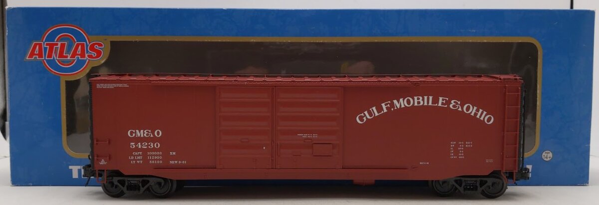Atlas 8419-4 O Gauge GM&O 50' PS-1 Double Door Boxcar #54230 [3 Rail] LN/Box