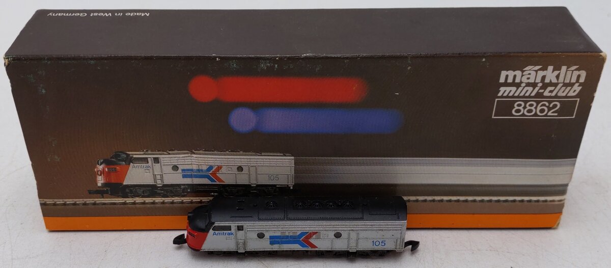 Marklin 8862 Z Scale Amtrak EMD F7 A Diesel Locomotive #105 EX/Box