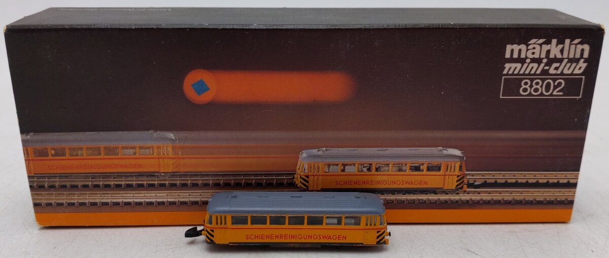 Marklin 8802 Z DB Schienenreinigungswagen Track Cleaning Railbus EX/Box