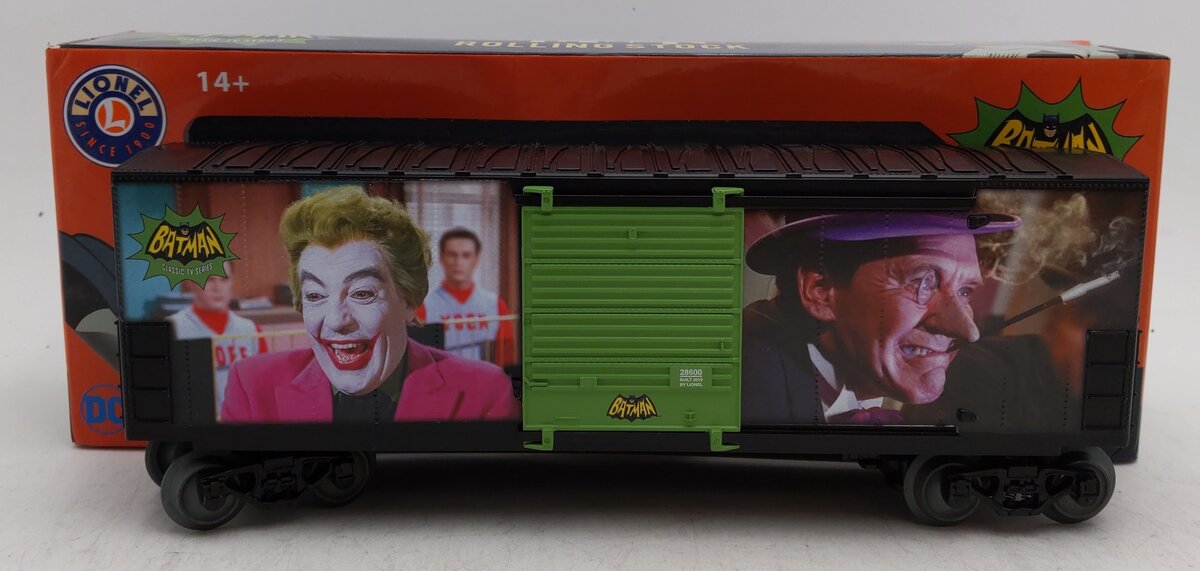 Lionel 1928600 O Gauge Batman Classic Gotham City Villains Hi-Cube Boxcar LN/Box