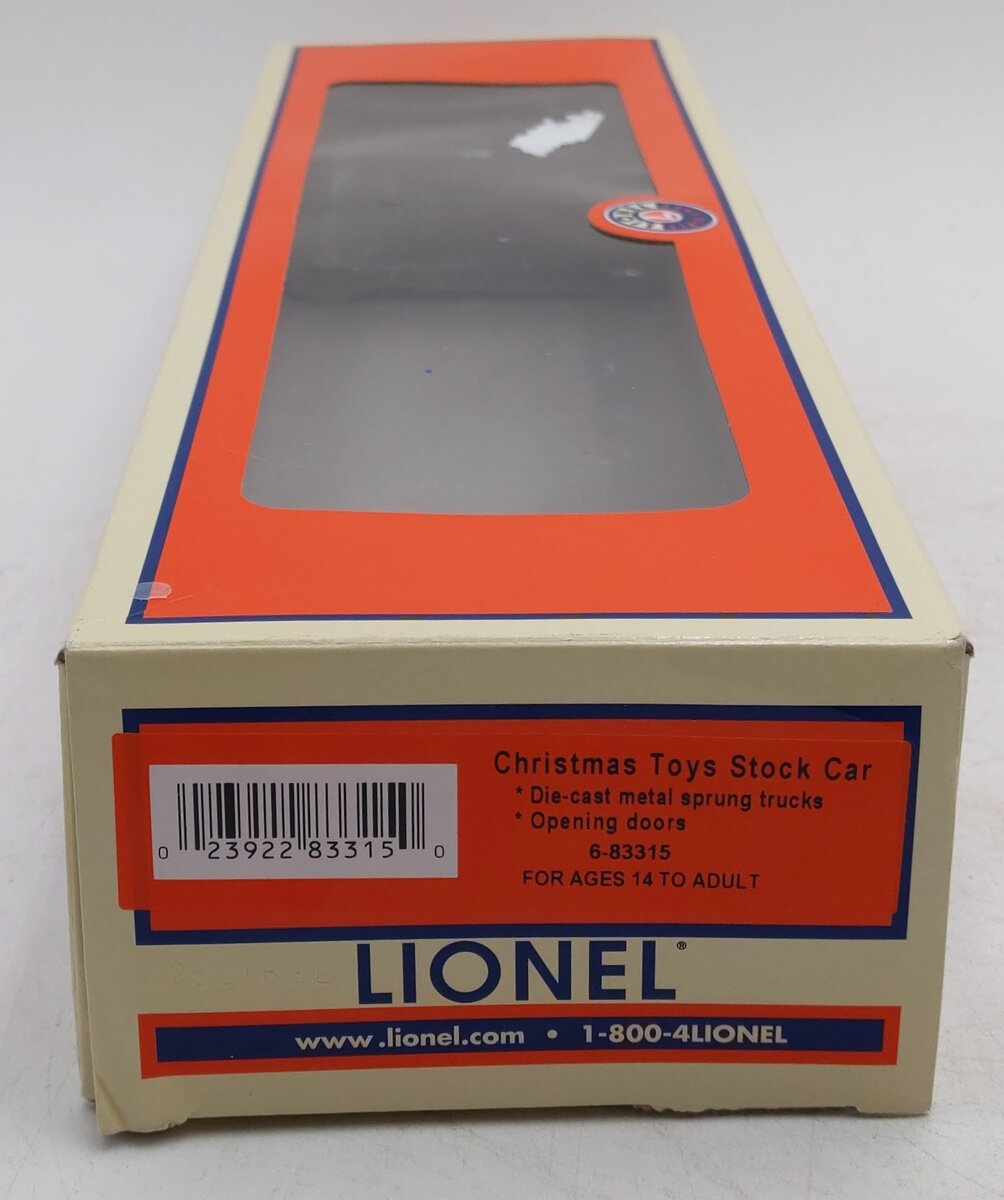 Lionel 6-83315 O Christmas Toys Stock Car        LN/Box