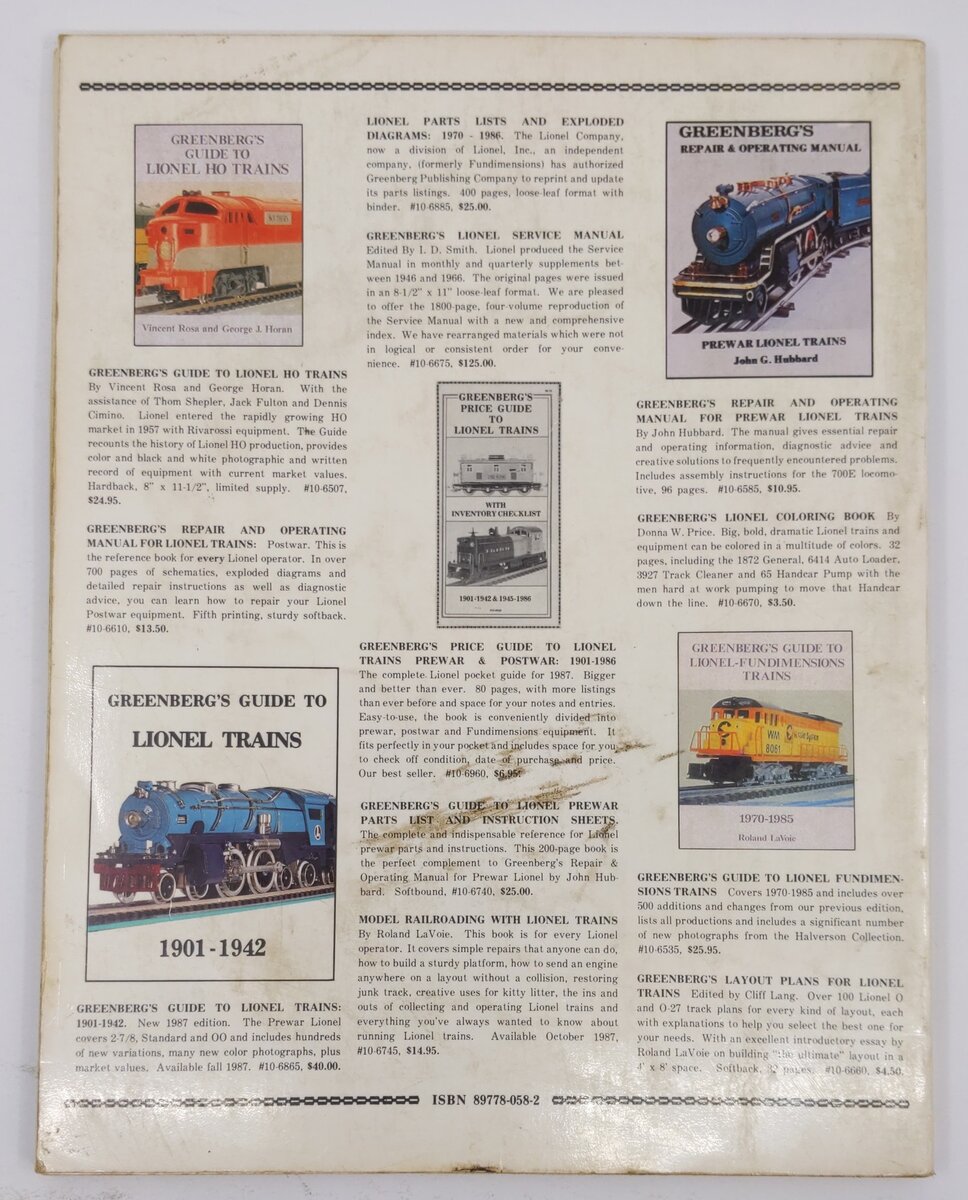 Greenberg's Guide To Lionel Trains 1945-1969 Paperback Book By Bruce C Greenberg VG