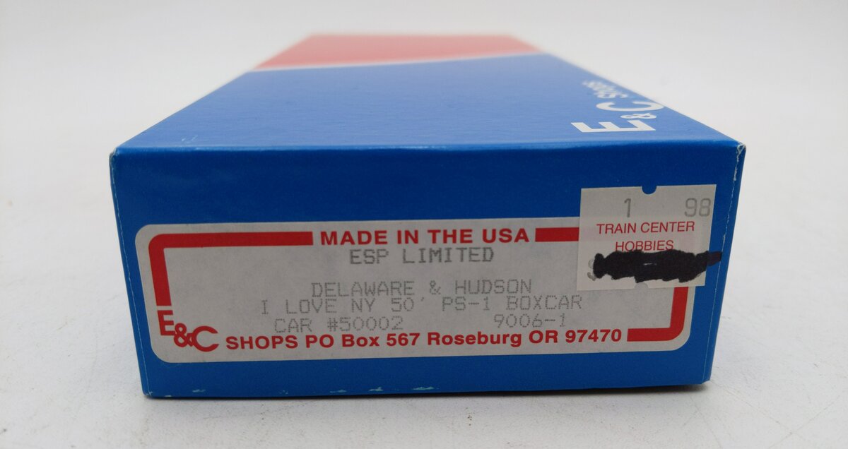 E&C Shops 9006-1 HO 50’ PS-1 Boxcar Delaware & Hudson ‘I Love NY’ # 50002 Kit NIB