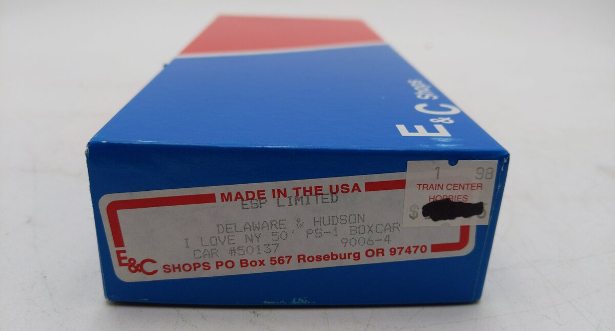 E&C Shops 9006-4 HO 50’ PS-1 Boxcar Delaware & Hudson ‘I Love NY’ # 50137 Kit NIB