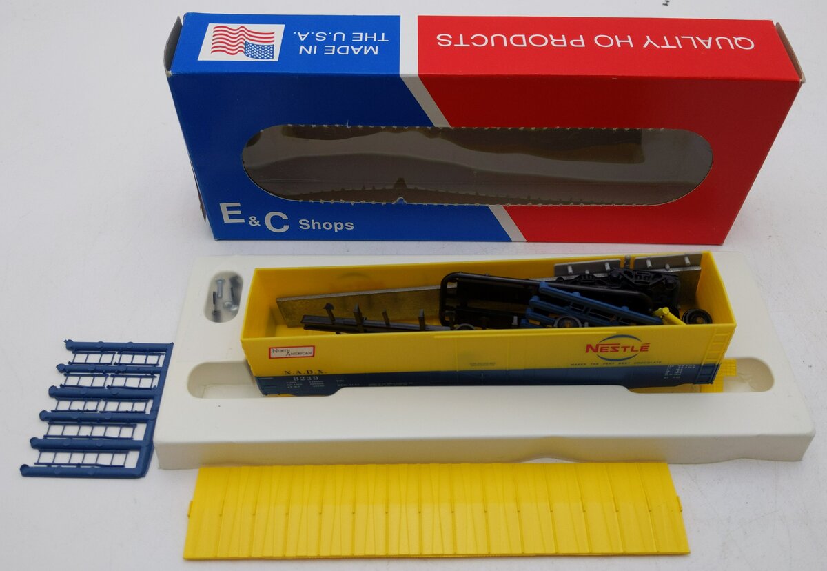 E&C Shops 9004-4 HO NADX 50' PS-1 Plug Door refrigerator Car #8239 Kit NIB