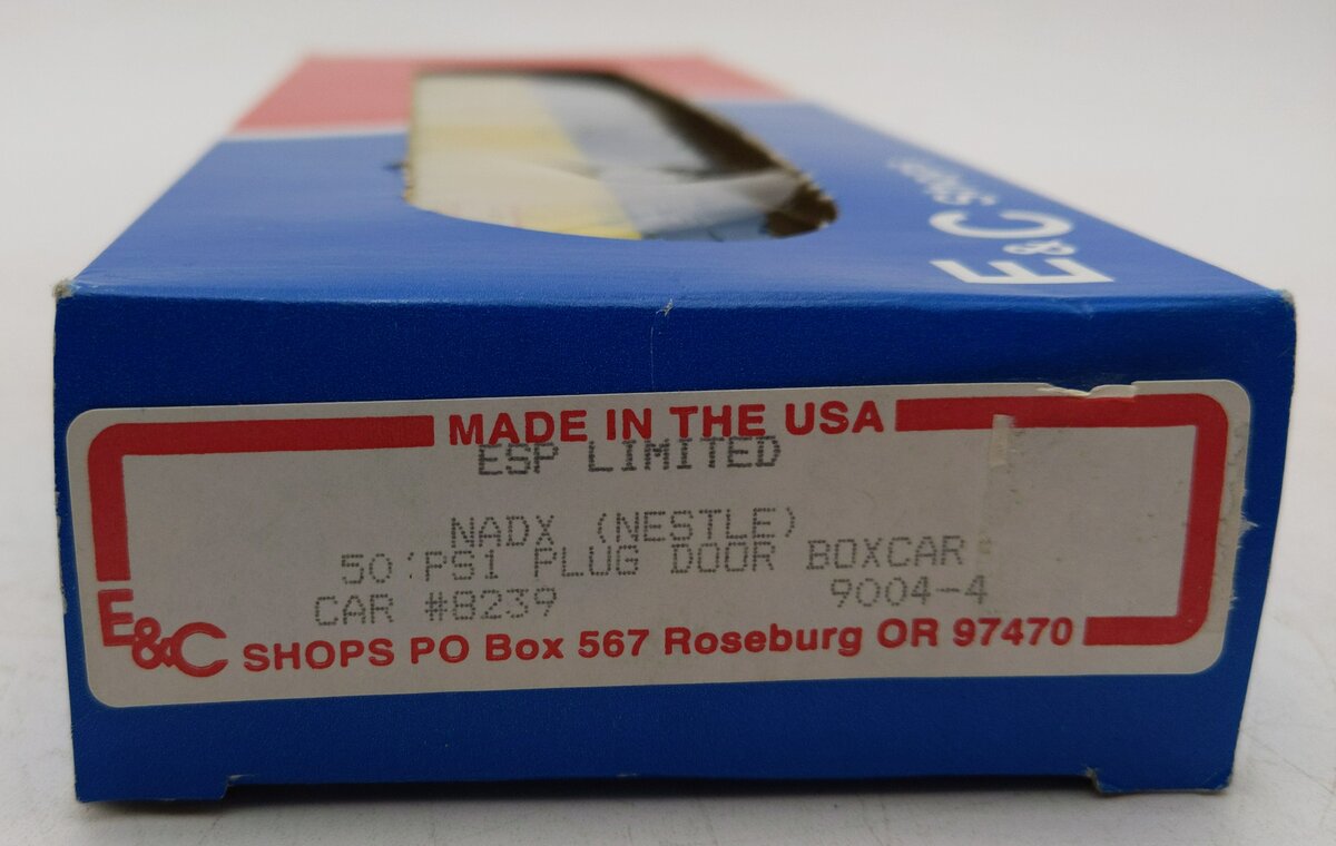 E&C Shops 9004-4 HO NADX 50' PS-1 Plug Door refrigerator Car #8239 Kit NIB