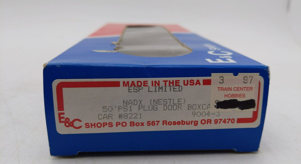 E&C Shops 9004-3 HO NADX 50' PS-1 Plug Door refrigerator Car #8221 Kit NIB