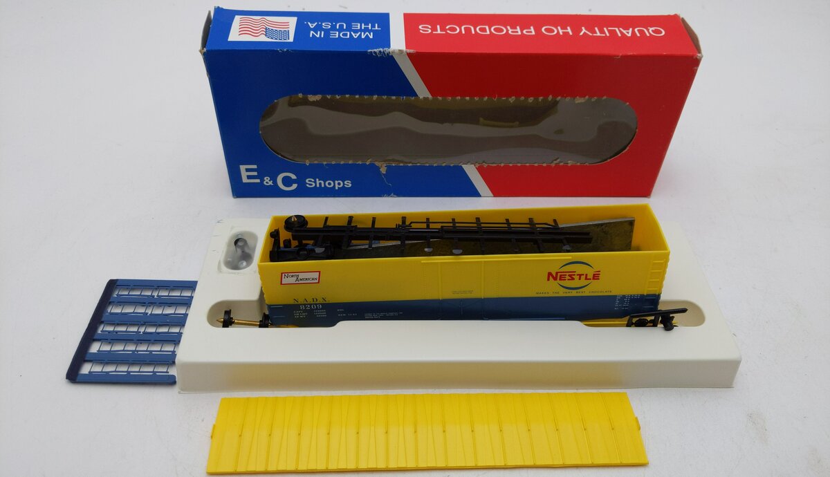 E&C Shops 9004-1 HO NADX 50' PS-1 Plug Door refrigerator Car #8209 Kit NIB