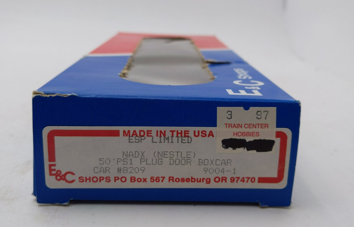 E&C Shops 9004-1 HO NADX 50' PS-1 Plug Door refrigerator Car #8209 Kit NIB