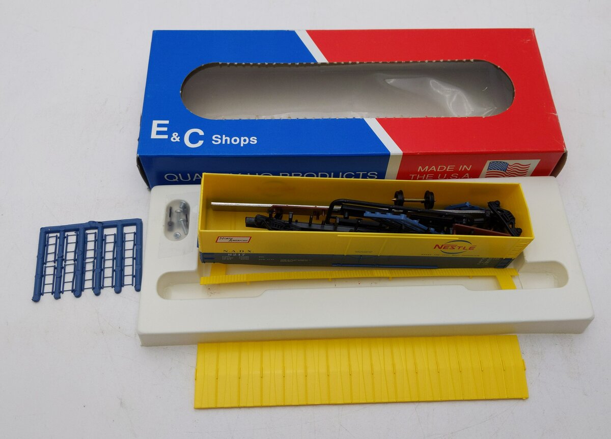 E&C Shops 9004-4 HO NADX 50' PS-1 Plug Door refrigerator Car #8239 Kit NIB