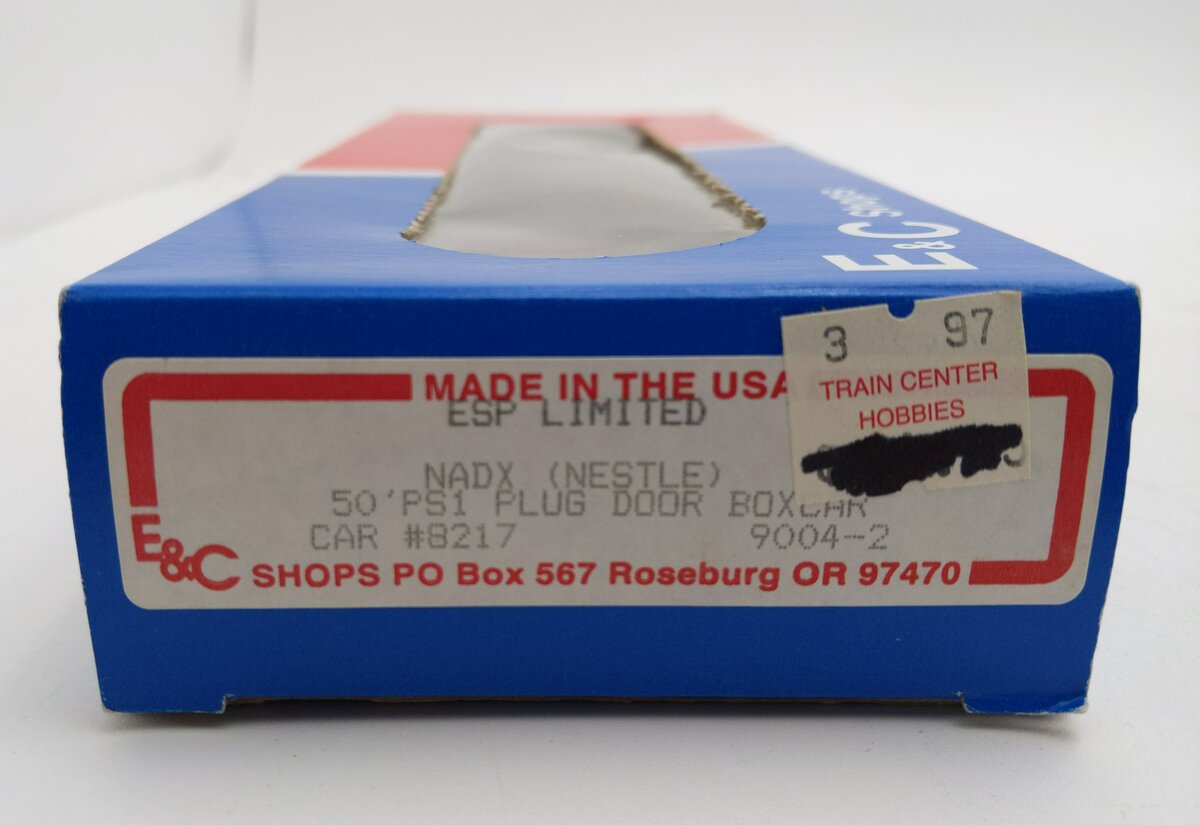 E&C Shops 9004-4 HO NADX 50' PS-1 Plug Door refrigerator Car #8239 Kit NIB