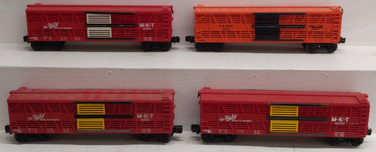 Lionel O Gauge Assorted Stock Freight Cars [4] VG