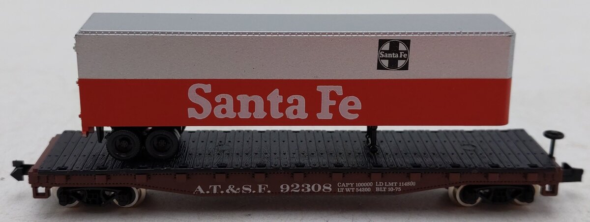 Atlas 3775 N Scale Santa Fe Piggyback Flatcar EX/Box
