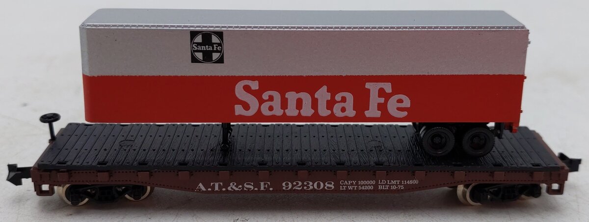 Atlas 3775 N Scale Santa Fe Piggyback Flatcar EX/Box