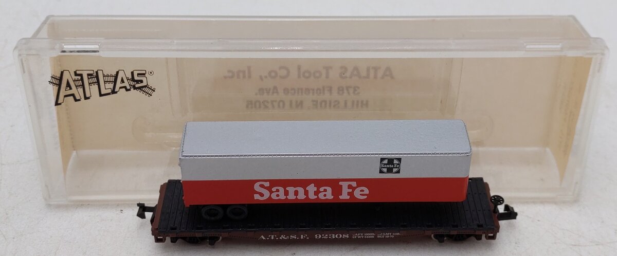 Atlas 3775 N Scale Santa Fe Piggyback Flatcar EX/Box