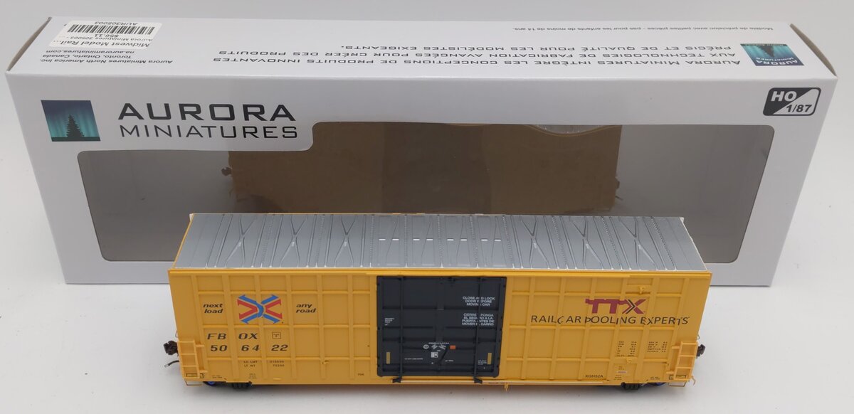 Aurora Miniatures 305003 HO Scale TTX  Gunderson 6276cf Plate F Boxcar #506422 LN/Box