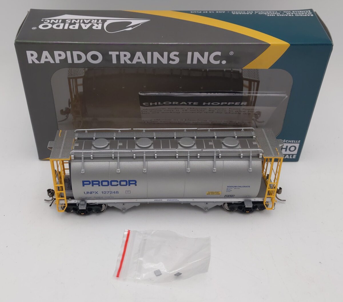 Rapido Trains 172001A HO Scale Alum Hopper with Handrail & Wordmark #127248 EX/Box