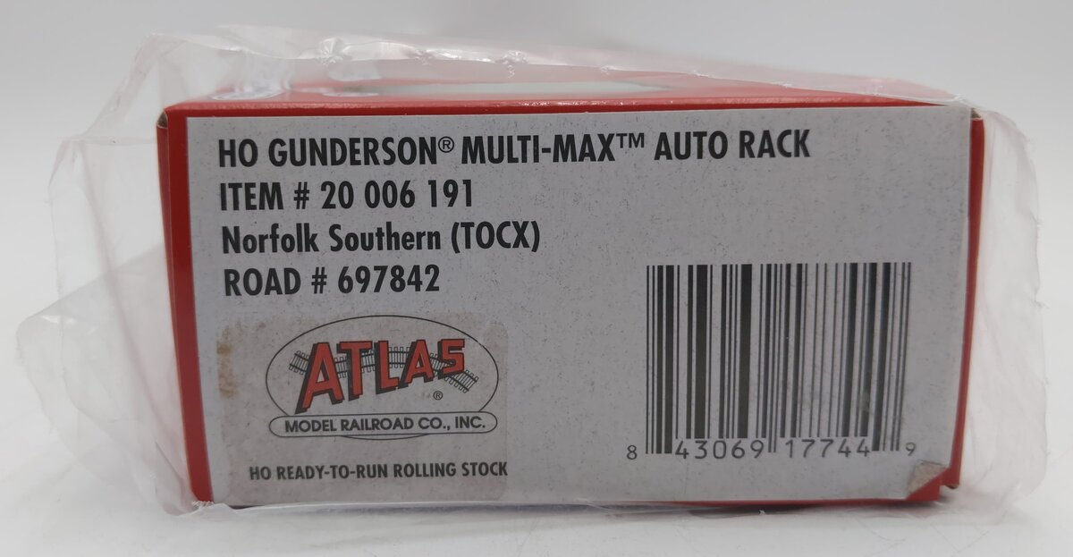 Atlas 20006191 HO Norfolk Southern TOCX Gunderson Multi-Max Auto Rack #697842 NIB