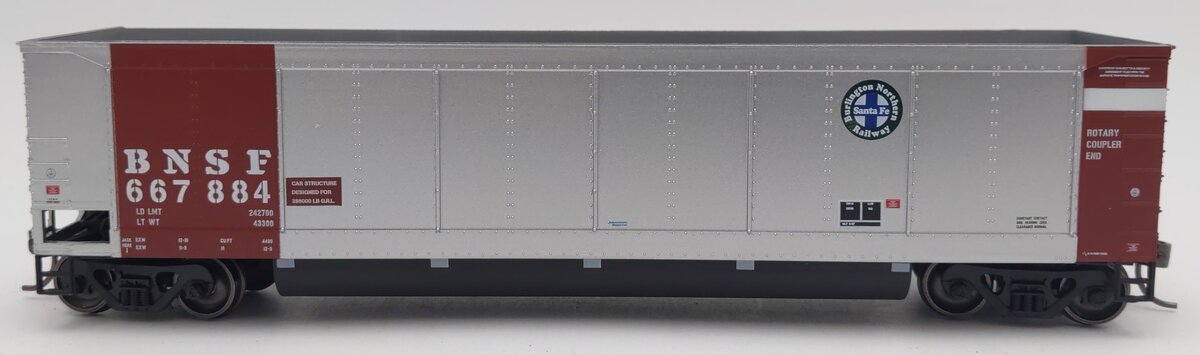 InterMountain 4403003 HO Scale BNSF Aeroflo Coal Gondola Car - BROWN #667884 EX/Box