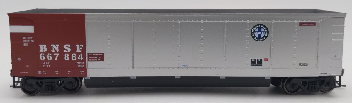 InterMountain 4403003 HO Scale BNSF Aeroflo Coal Gondola Car - BROWN #667884 EX/Box
