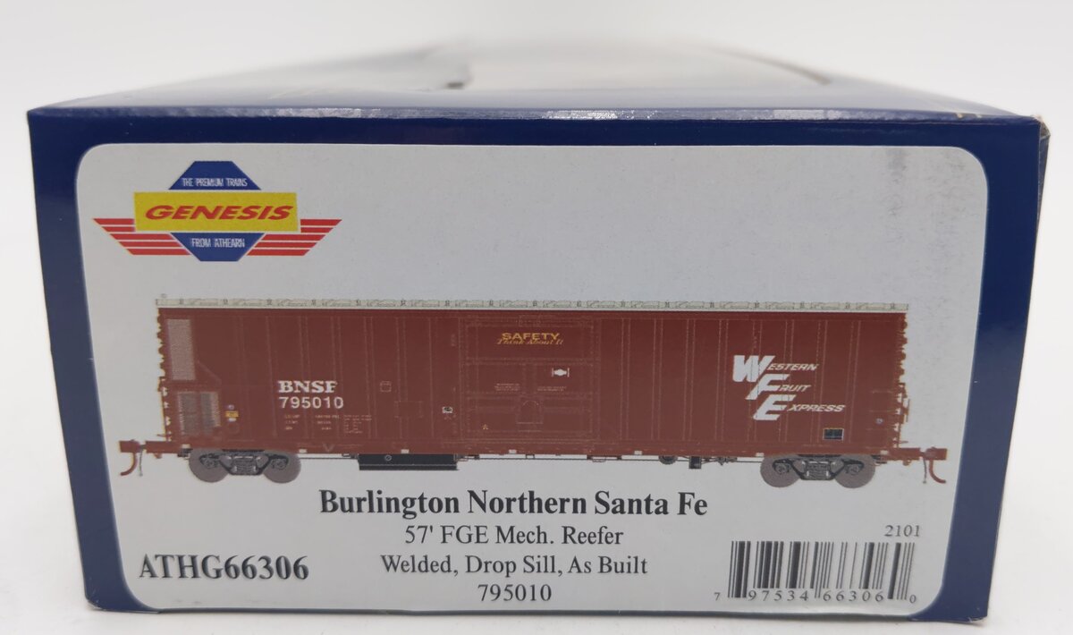 Athearn G66306 HO Burlington Northern Santa Fe FGE 57' Mechanical Reefer #795010