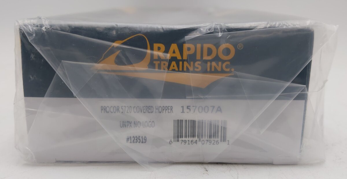 Rapido Trains 157007A HO Scale UNPX Procor No Logo 5820 Covered Hopper #123519 NIB