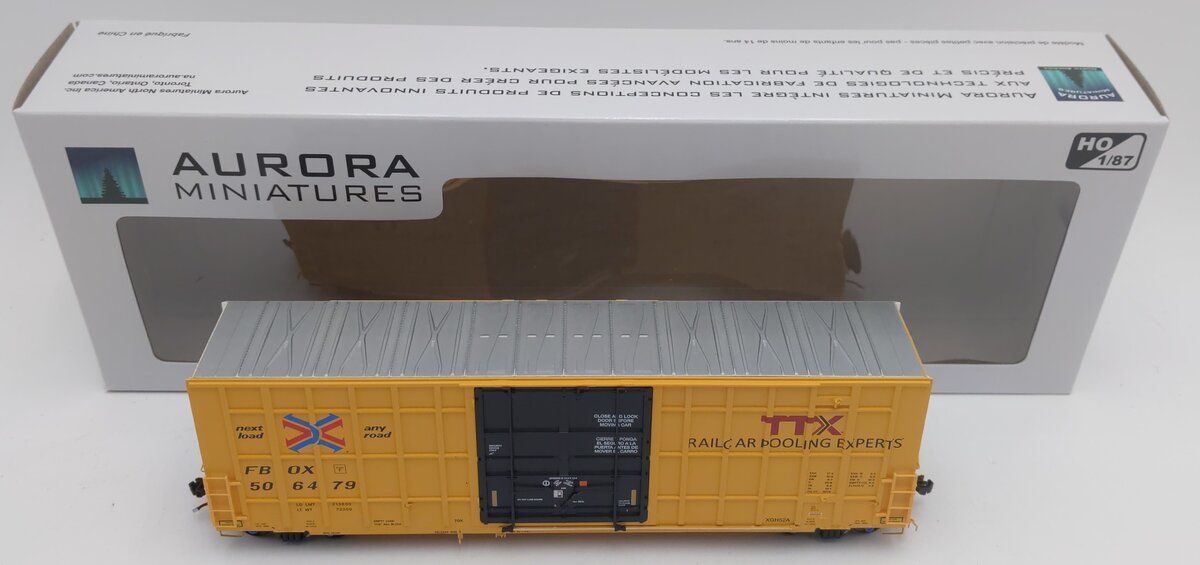 Aurora Miniatures 305003 HO TTX Gunderson FBOX 6276 cf Plate F Boxcar #506479 LN/Box