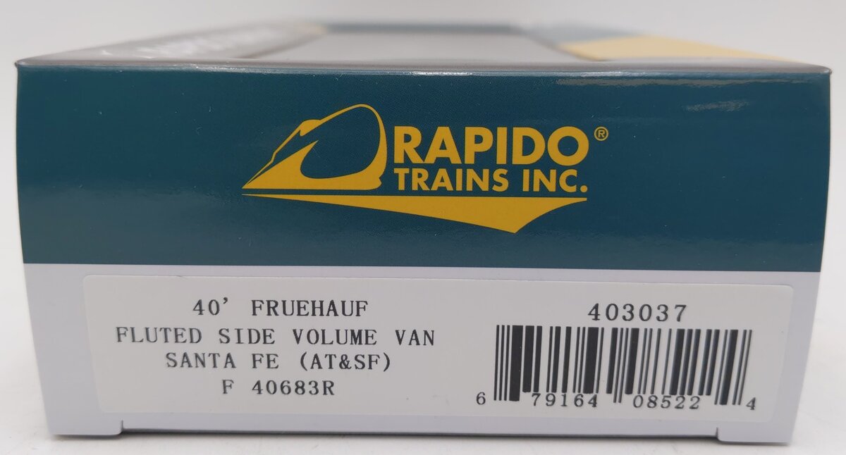 Rapido Trains 403037 HO Santa Fe 40' Fruehauf Fluted Side Volume Van #F 40683R