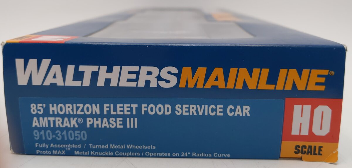 Walthers 910-31050 HO Amtrak Phase III 85' Horizon Cafe/Club Food Service Car