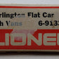 Lionel 6-9133 O Gauge Burlington Northern Flatcar #9133 with Trailers EX/Box