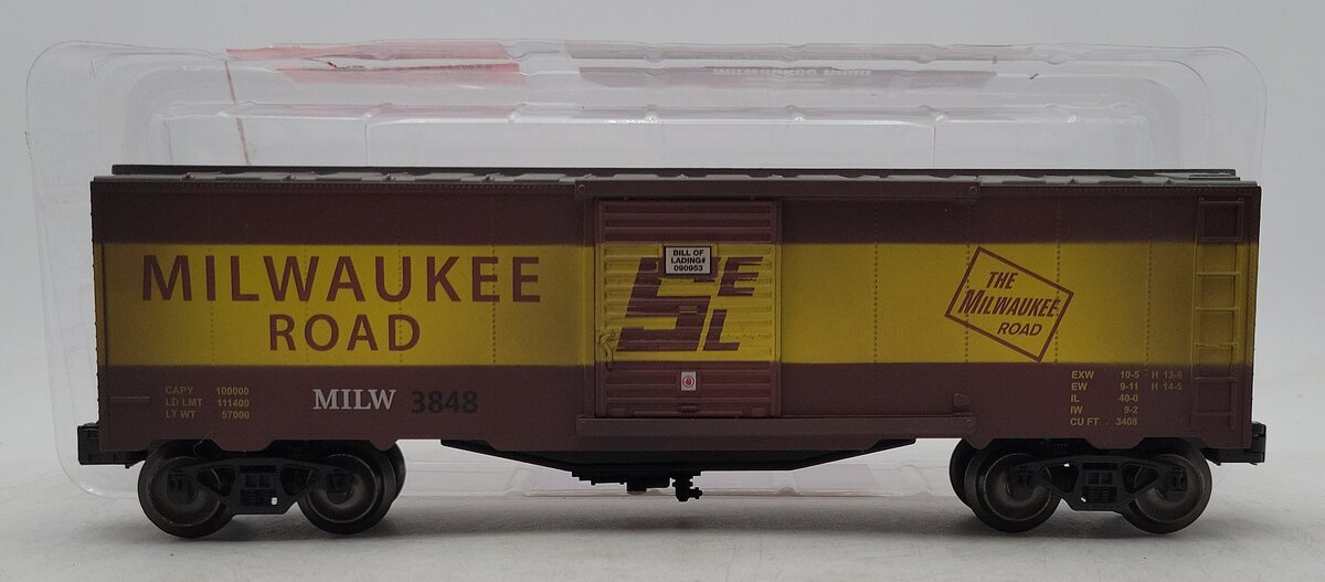 Menards 279-4418 O Gauge Milwaukee Road Weathered Boxcar #3848 EX/Box